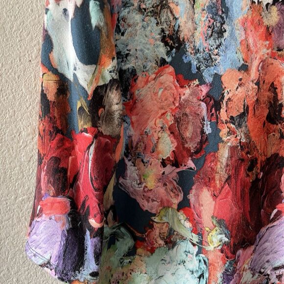 Soft Surroundings Women's Top Size Petite Small Impasto Tunic Top Abstract Artsy - Picture 7 of 16